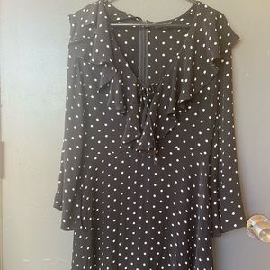 Topshop polka dot midi dress size 6